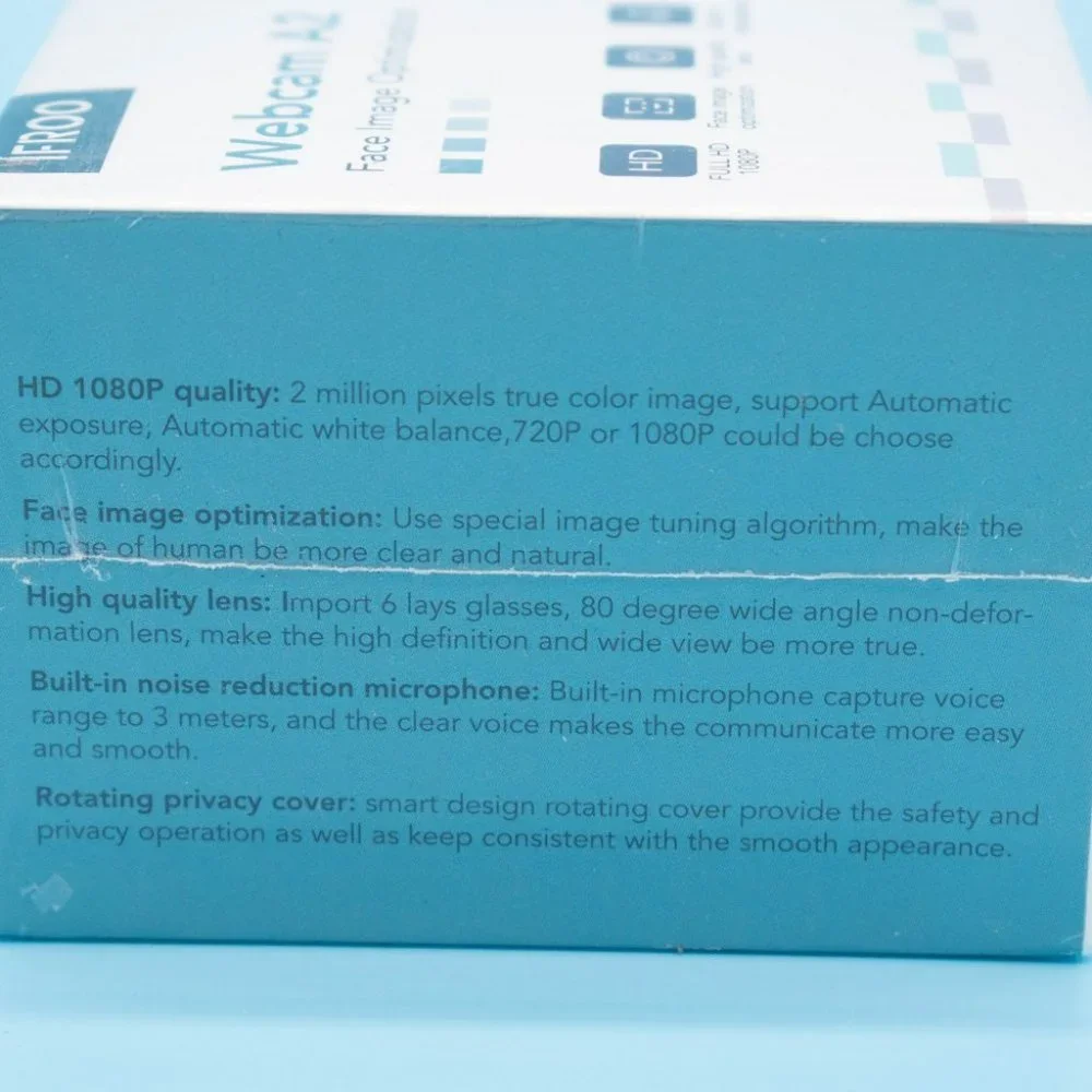 IFROO Full HP 1080p Webcam Built In Microphone Privacy Cover‎ Streaming